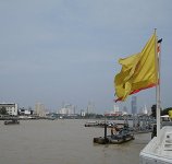Chao Phraya Fluss buddhistische Flagge