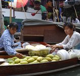 Bangkok Damnoen Saduak Schwimmender Markt Früchte