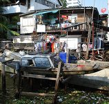 Khlong Ausgewassertes Schiff