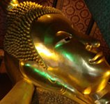 Kopf des liegenden Buddha Wat Pho